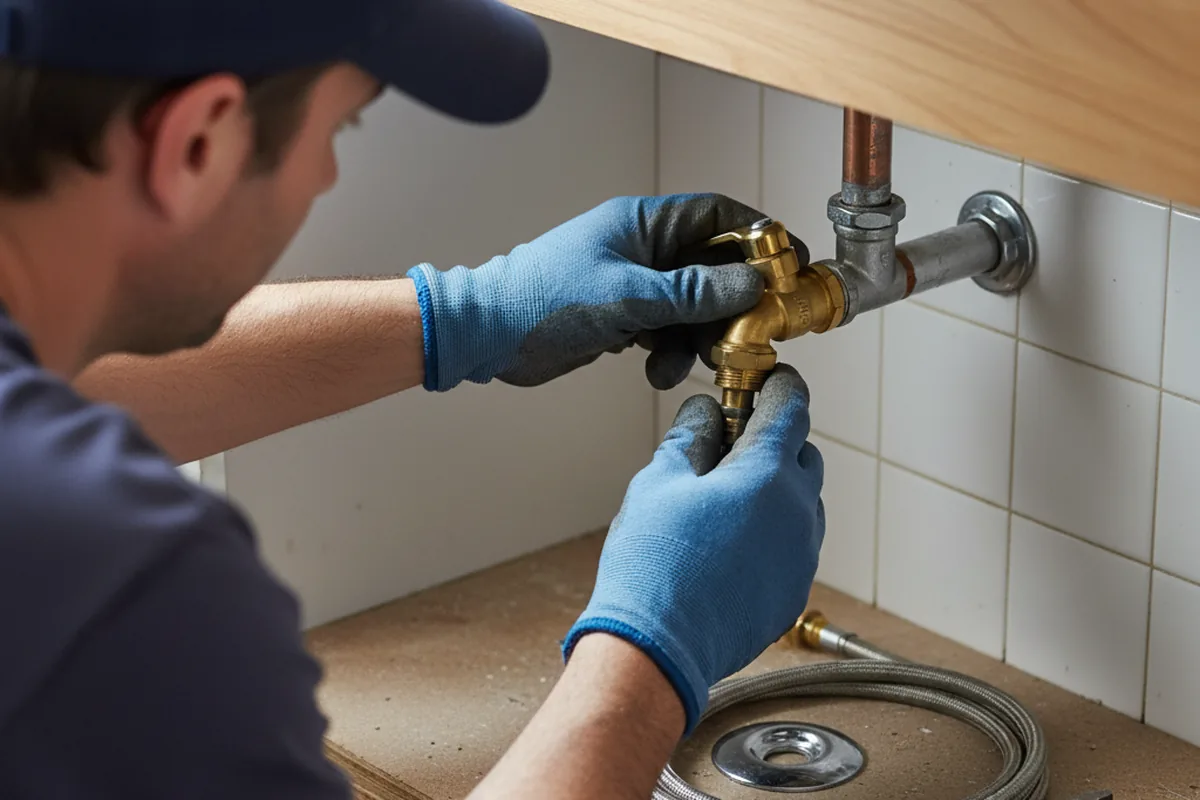 Shutoff valve and fitting work during Repiping in Cassoday